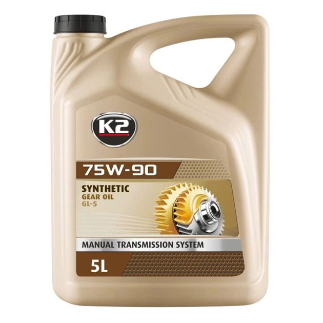 Трансмиссионное масло K2 Synthetic Gear Oil GL-5 75W-90 5 л (O5565E) - изображение 1