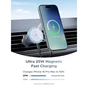 Універсальний автотримач Ugreen W758 Magnetic Wireless Car Charger 25W QI2.2 Starlight Blue (55967) - зменшене зображення 2