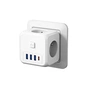 Зарядний пристрій Essager 3xUSB + 1xUSB-C 7-in-1 white (ECTAC-MFB02-Z) - зменшене зображення 1