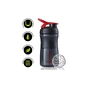 Шейкер спортивний BlenderBottle SportMixer 20oz/590ml Black/Red (SM 20oz Black/Red) - зменшене зображення 1