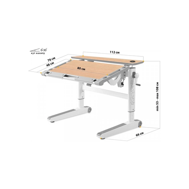 Парта Mealux Ergowood L Multicolor MG Energy (BD-810 MG/MC Energy) - picture 4