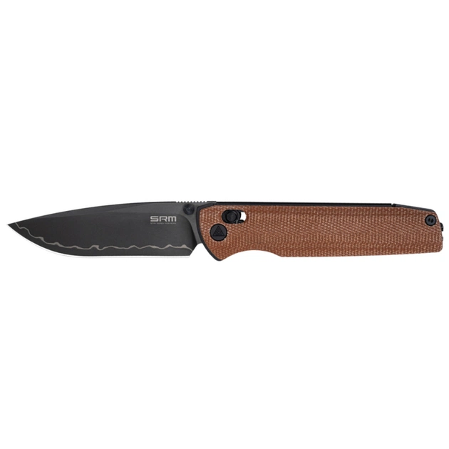 Нож SRM Terrier 140Cr, Brown Micarta, Black Stonewash (258L-MN2) - изображение 1