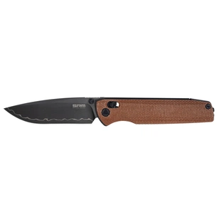 Нож SRM Terrier 140Cr, Brown Micarta, Black Stonewash (258L-MN2) изображение 1