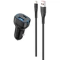Автомобильное зарядное устройство SkyDolphin SZ19L PD 20W + QC3.0 20W Black (AZP-000103) + кабель Lightning - уменьшенное изображение 1