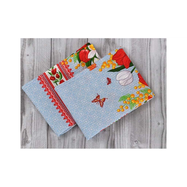 Рушник Руно вафельний набивний Весняні квіти- 1, 35х70 см (217.15_Весняні квіти_1) - picture 8