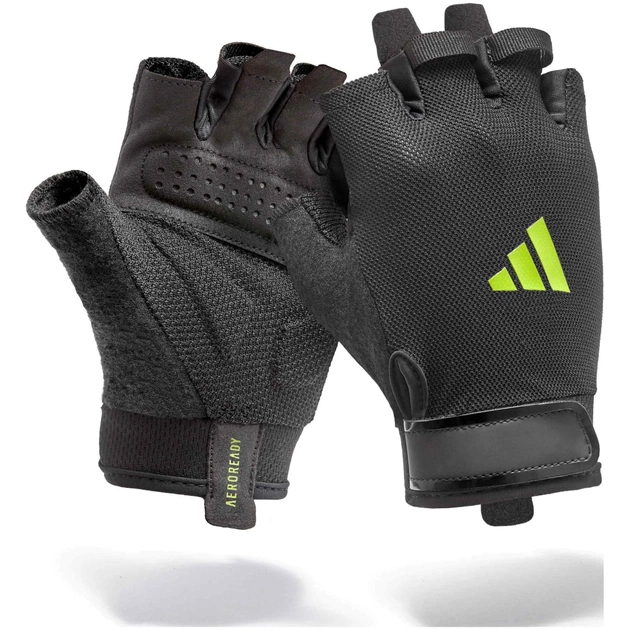 Рукавички для фітнесу Adidas Essential Training Gloves ADGB-15000GN чорний, зелений XS (885652027731) - picture 5