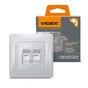 Комп'ютерна розетка Videx BINERA CAT6 + CAT6 подвійна сереб (VF-BNSK2PC6-SS) - уменьшенное изображение 3