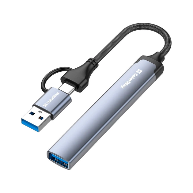 Концентратор ColorWay USB-A/USB-C 4-in-1 USB2.0х2/USB3.0/USB-C2.0 (CW-HUB06) - picture 3