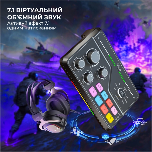 Мікшерний пульт Fifine SC8 Black (SC8) - picture 7