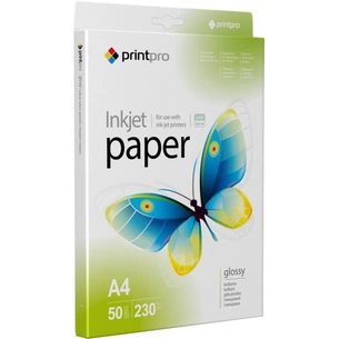 Фотопапір PrintPro A4 (PGE230050A4) зображення 1
