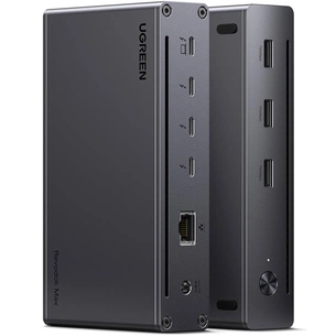 Концентратор Ugreen Thunderbolt 4 to 3xTh.4/3xUSBA 3.2/RJ45 Gigabit/140W ARevodok Max 8-in-1 U708 (25053EU) зображення 1