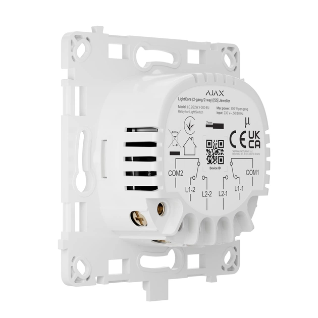 Розумний вимикач Ajax LightCore(2-gang/2-way) - picture 6