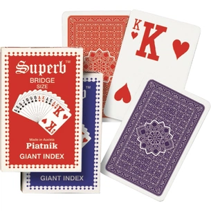 Гральні карти Piatnik Великий індекс, брідж, 1 колода х 55 карт (PT-149511) зображення 1