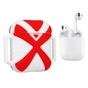 Чохол для навушників X-HuWei i-Smile для Apple AirPods IPH1443 Red+White (702334) - уменьшенное изображение 3