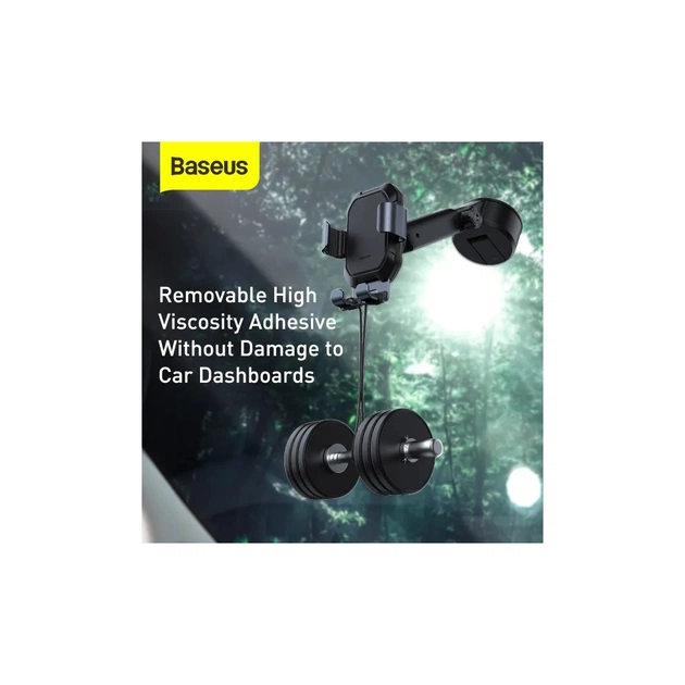 Універсальний автотримач Baseus Tank gravity car mount holder with suction base Tarnish Black (SUYL-TK01) - picture 10