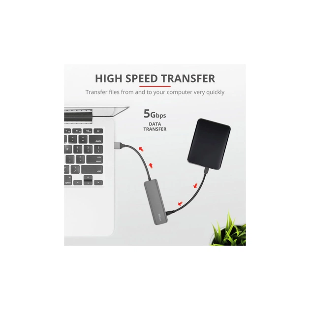 Концентратор Halyx 4-Port USB-A 3.2 Grey Trust (24947_TRUST) - picture 10