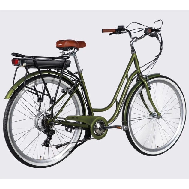Електровелосипед Dorozhnik 28" eRETRO Vbr FR рама-19" 36B 13А*г 500Вт 2026 темно-зелений (ELB-D-28-110) - picture 3
