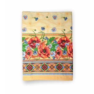 Скатертина Home Line рогожка Маки та ромашки, 150х220 см (129269) зображення 1