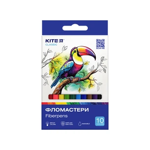 Фломастери Kite Classic 10 кольорів (K-455) зображення 1