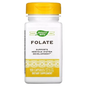Вітамін Nature's Way Фолат, 800 мкг, Folate, 100 капсул (NWY-40451) зображення 1