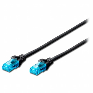Патч-корд Digitus 5м, UTP, cat.5e, AWG 26/7, CCA, PVC, black (DK-1512-050/BL) зображення 1