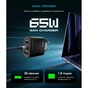 Зарядний пристрій Armorstandart ARP-621 Resolute Power USB-C 65W GaN Black (ARM70023) - уменьшенное изображение 2