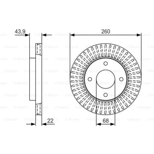 Гальмівний диск Bosch 0 986 479 U61 зображення 1