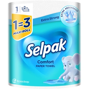 Паперові рушники Selpak Comfort Maxi 1=3 2 шари 1 рулон (8690530005570) зображення 1