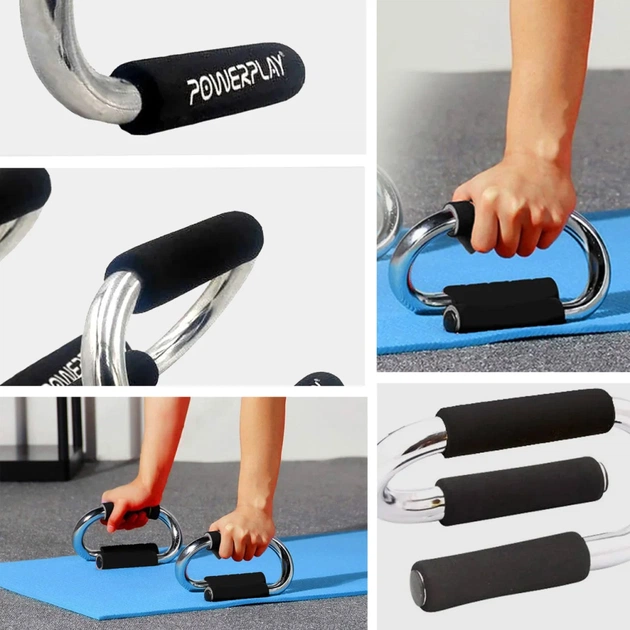 Упори для віджимань PowerPlay 4318 металеві S-подібні (PP_4318) - picture 8