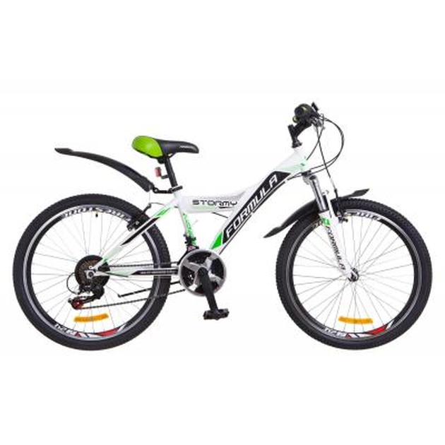Велосипед Formula 24" STORMY 2018 AM 14G Vbr рама-13" St біло-зелений (OPS-FR-24-117) - изображение 1
