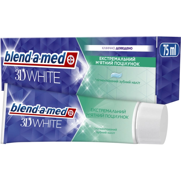 Зубна паста Blend-a-med 3D White Екстремальний м'ятний поцілунок 75 мл (8006540792162) - picture 1