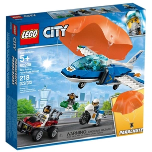 Конструктор LEGO City Повітряна поліція: арешт із парашутом 218 деталей (60208) зображення 1