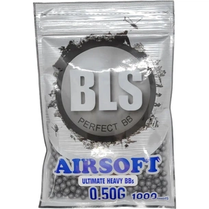 Страйкбольні кульки BLS Ultimateheavy (Stainless) Grey 6 мм 0,50 г 1000 шт (1928.00.13) зображення 1