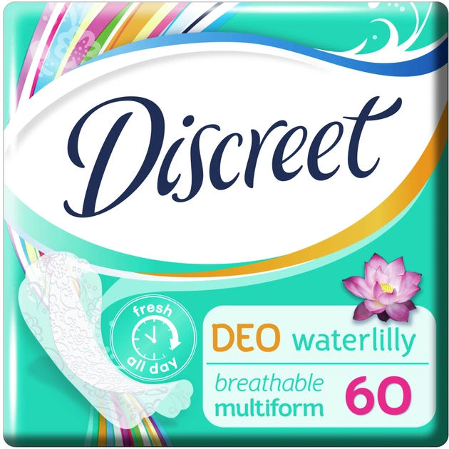 Щоденні прокладки Discreet Deo Water Lily 60 шт. (8001090170354/8700216152983) - picture 3