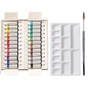 Акварельные краски Faber-Castell Castell Watercolours 24 кольори в тубах по 9 мл + палітра та пензлик, 169624 (31935) - уменьшенное изображение 5