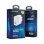 Зарядное устройство Grand-X GaN 1xUSB-C + 1xUSB 65W PD3.0 QC4.0 AFC SCP FCP white (CH-960W) - уменьшенное изображение 6