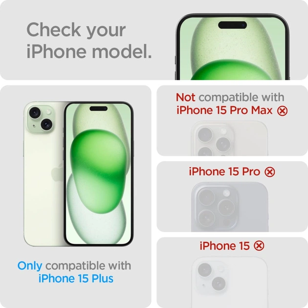 Скло захисне Spigen Apple iPhone 15 Plus Glas.tR AlignMaster FC Black (2P) (AGL06886) - picture 6