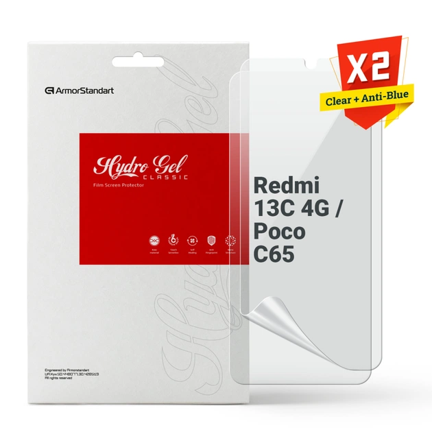 Плівка захисна Armorstandart Kit Clear + Anti-Blue Xiaomi Redmi 13C 4G / Poco C65 (ARM80691) - зображення 1