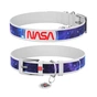 Нашийник для тварин WAUDOG Design з QR-паспортом "NASA21" Ш 12 мм Д 18-24 см білий (3601-0148-15) - зменшене зображення 1