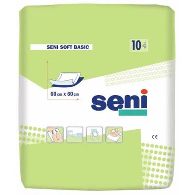 Пелюшки для малюків Seni Soft Basic 60х60 см 10 шт (5900516692452) - зображення 1