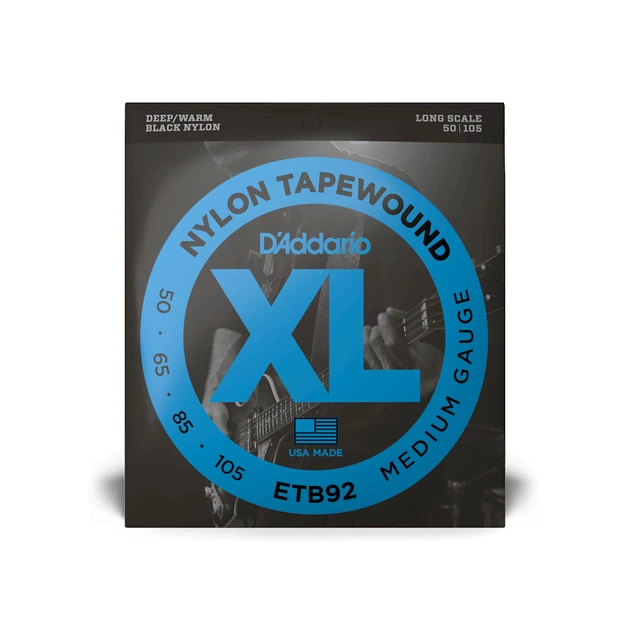 Струни для гітари D'Addario XL Nylon Tapewound Bass (50-105) (ETB92) - зображення 1