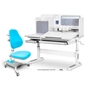 Парта з кріслом Mealux Winnipeg Multicolor + Omega (BD-630 WG/G+Y-220 KBL) - зменшене зображення 1