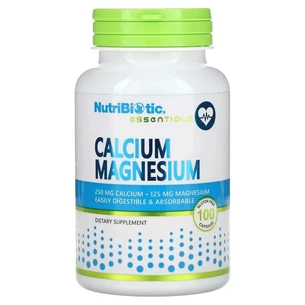 Мінерали NutriBiotic Кальцій та Магній, Calcium Magnesium, 100 капсул (NBC-00610) зображення 1