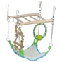 Іграшка для гризунів Trixie Підвісний міст Гамак з іграшками Дерево і мотузка 17 х 22 х 15 см (4011905062983) - зменшене зображення 1