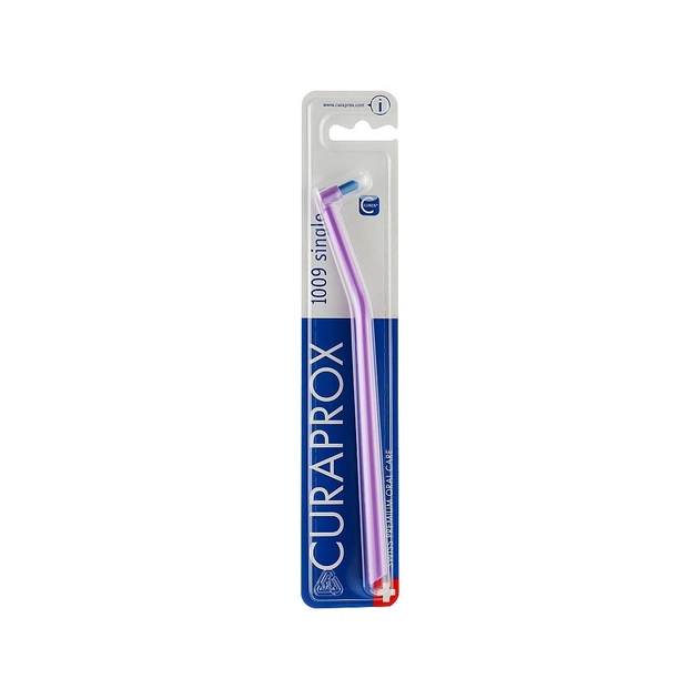 Зубна щітка Curaprox CS 1009 Single & Sulcular 9 мм Монопучкова Бузкова (CS 1009-12) - зображення 1