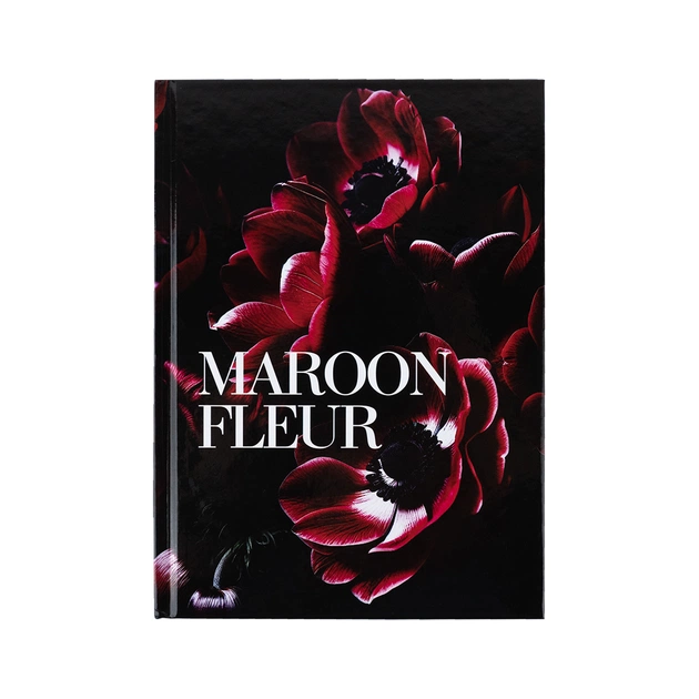 Книга записная Axent Maroon fleur А5, 96 листов, клетка, твердая обложка (8459-1-A) - изображение 1