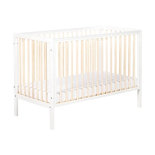 Ліжечко Klups Timi з перегородкою 120 х 60 см Біле/Сосна (TIMI1) зображення 1