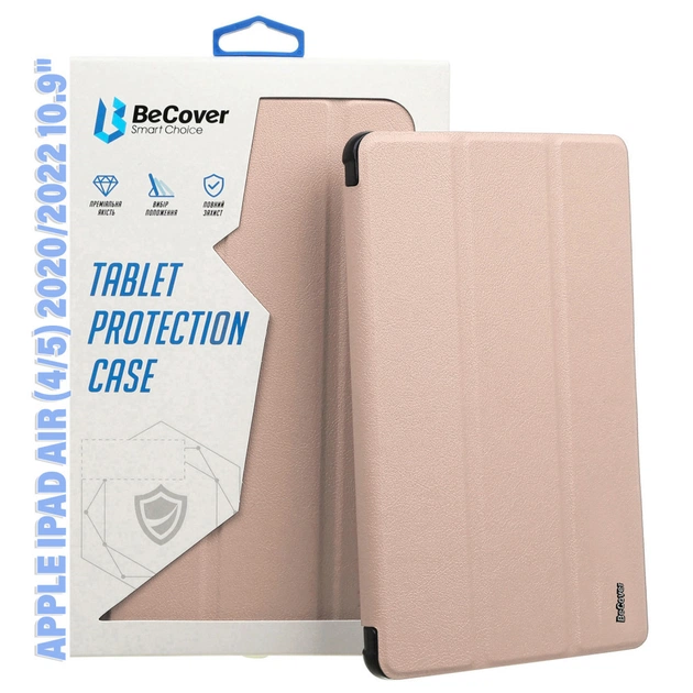 Чехол для планшета BeCover Soft Edge Apple iPad Air (4/5) 2020/2022 10.9" Pink (711125) - изображение 1