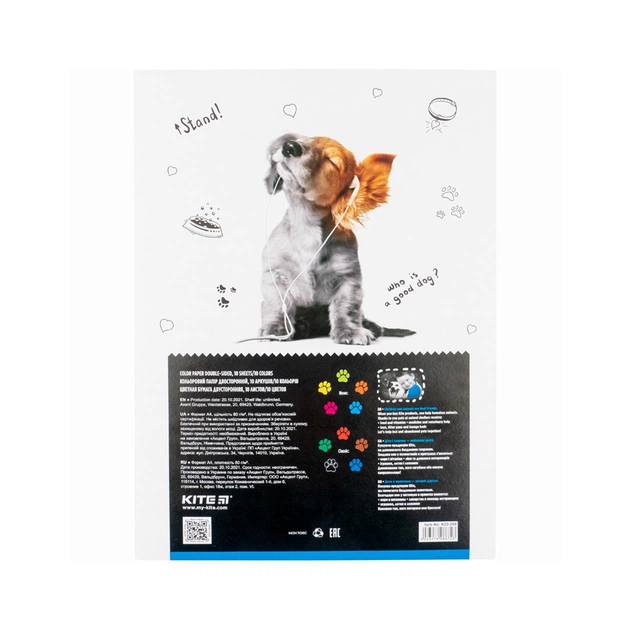 Кольоровий папір Kite двосторонній А4 10 арк /5 неонових кольорів + 5 зв. кольорів (K22-288) - зображення 4