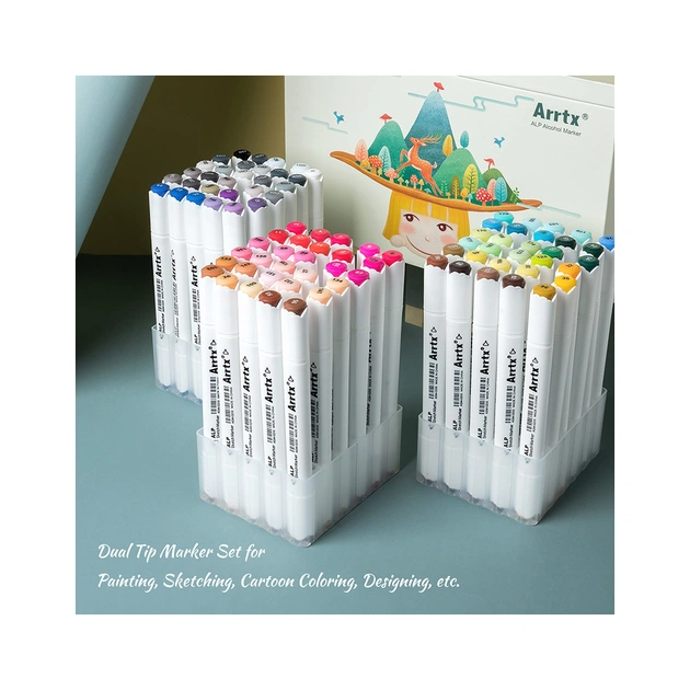 Художній маркер Arrtx Спиртові Alp ASM-0290B 90 кольорів (LC302475) - picture 10